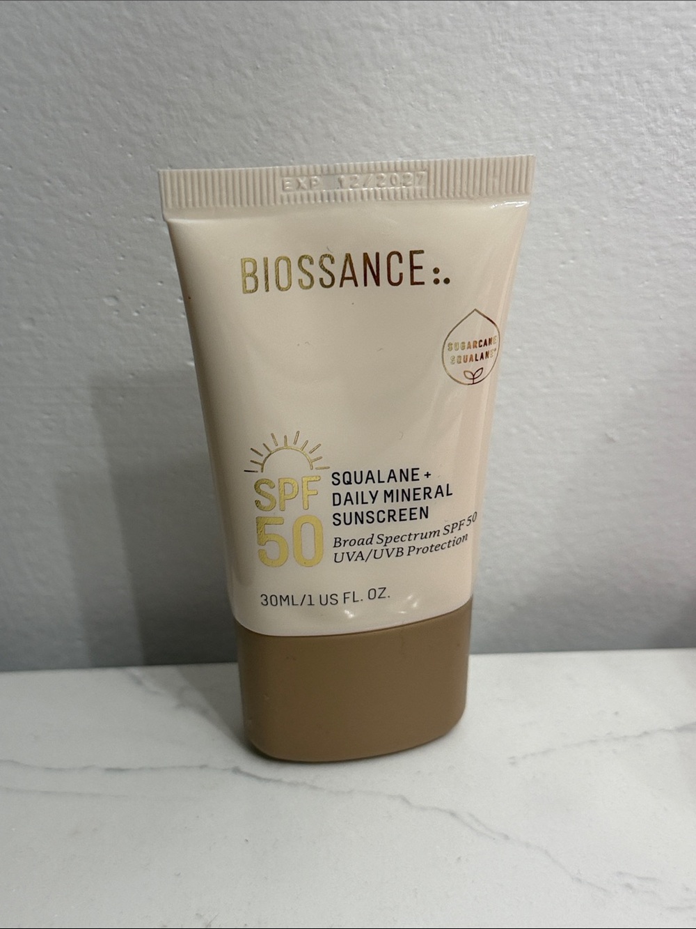 Biossance squalane + daily mineral sunscreen